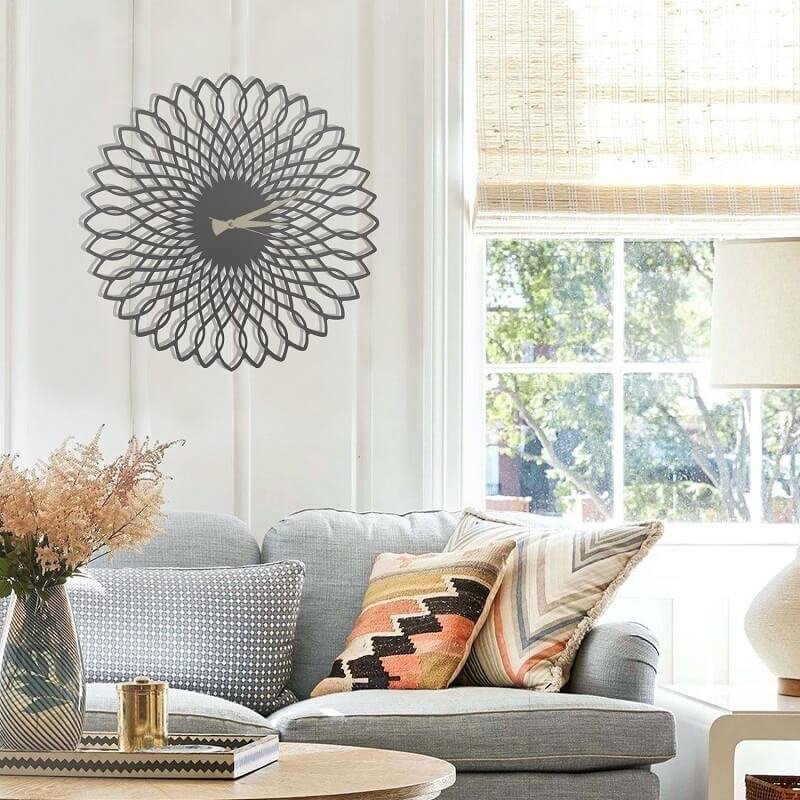 Pirudem Metalowy zegar ścienny WINDING, 500x500x2 mm