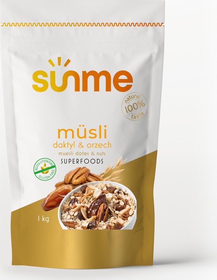 Sunme Musli bezglutenowe orzechowo-daktylowe 1 kg