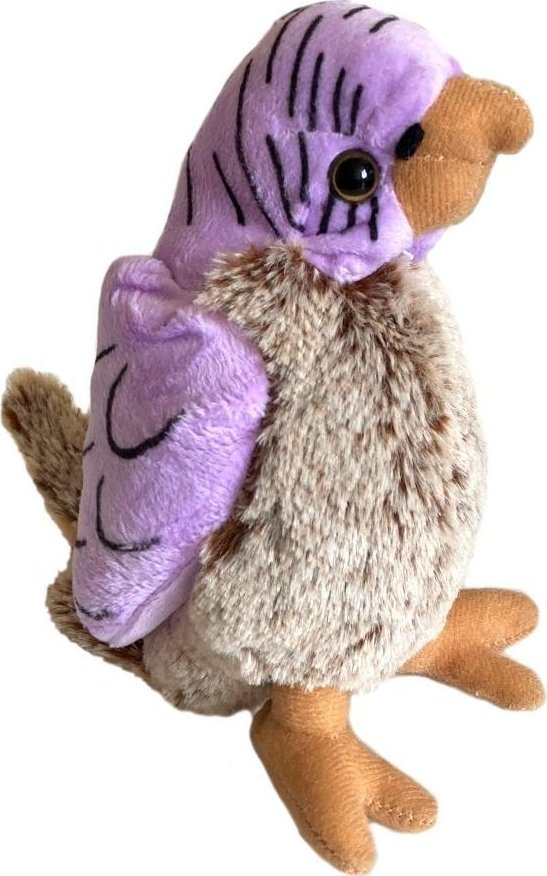 Papuga fioletowo-brązowa 17cm