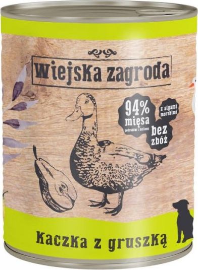 Wiejska Zagroda Karma mokra dla psa Kaczka z gruszką (dorosły) II 800g