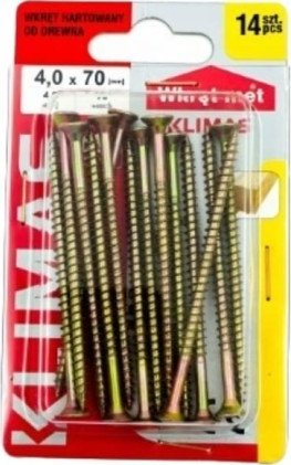 Wkręt-met Wkręty hartowane do drewna 4x70mm 14szt PZ2 złote