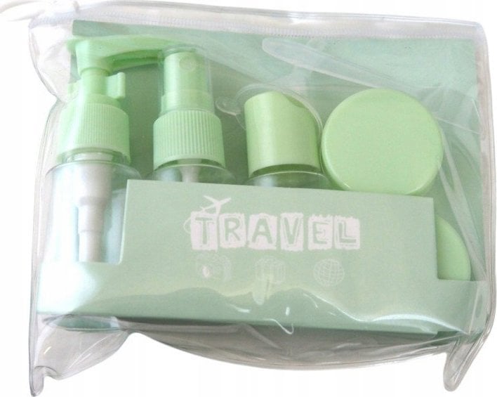 ECARLA_SET Zestaw akcesoriów podróżnych Zielony KS122ZIE