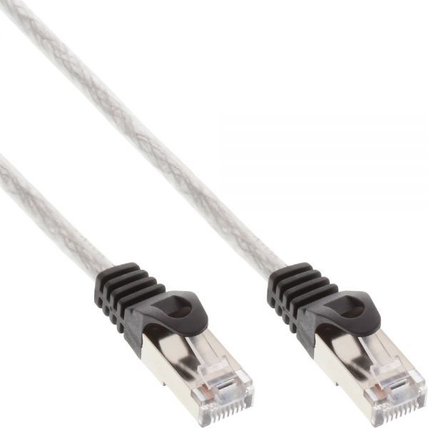 InLine Patchcord SF/UTP, Cat.5e, przeźroczysty 15m (72515T)