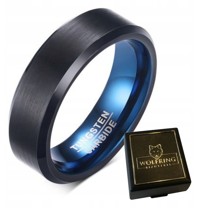 OBRĄCZKA PIERŚCIEŃ z Wolframu WOLFRING EU22 US10