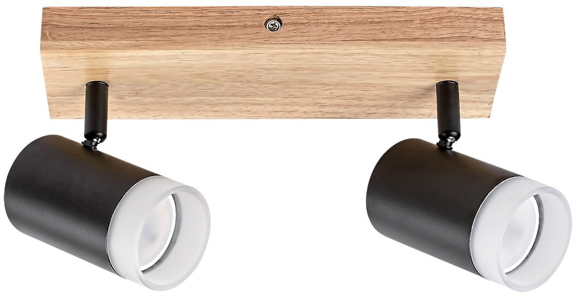 Lampa sufitowa Toras 73122 Rabalux podwójna regulowana drewniana czarna