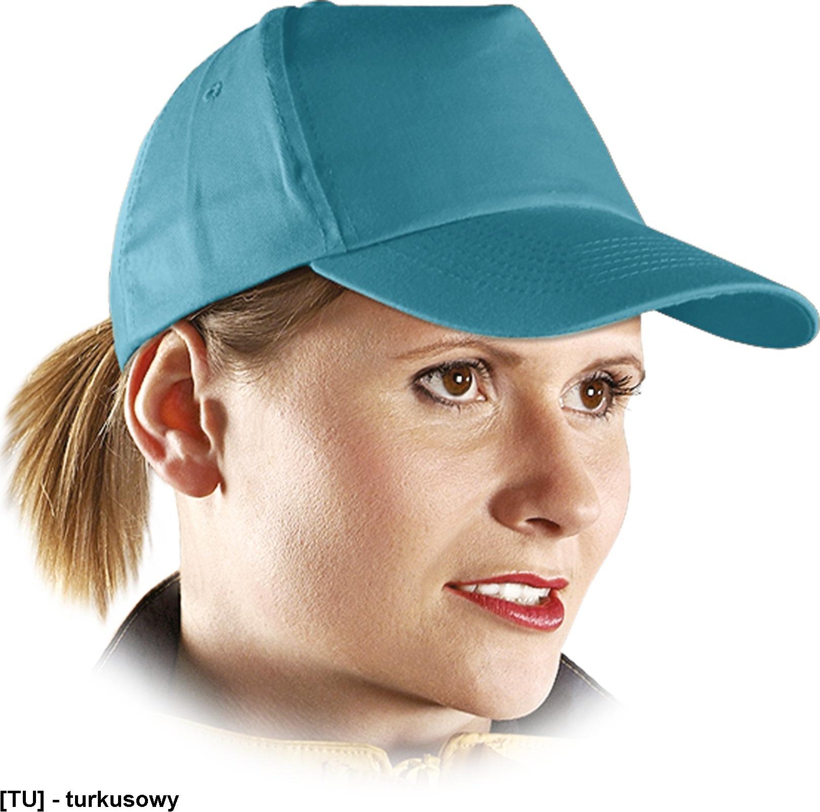 R.E.I.S. CZ - Czapka drelichowa jednokolorowa - turkusowy - NOWE KOLORY!!!
