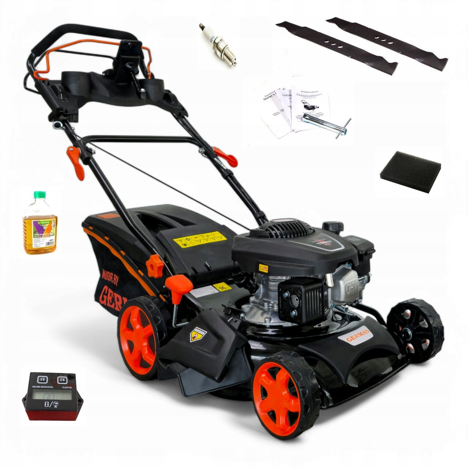 MOCNA KOSIARKA SPALINOWA NAPĘD 42cm GERMAN 7KM 11w1 + LICZNIK MOTOGODZIN BO