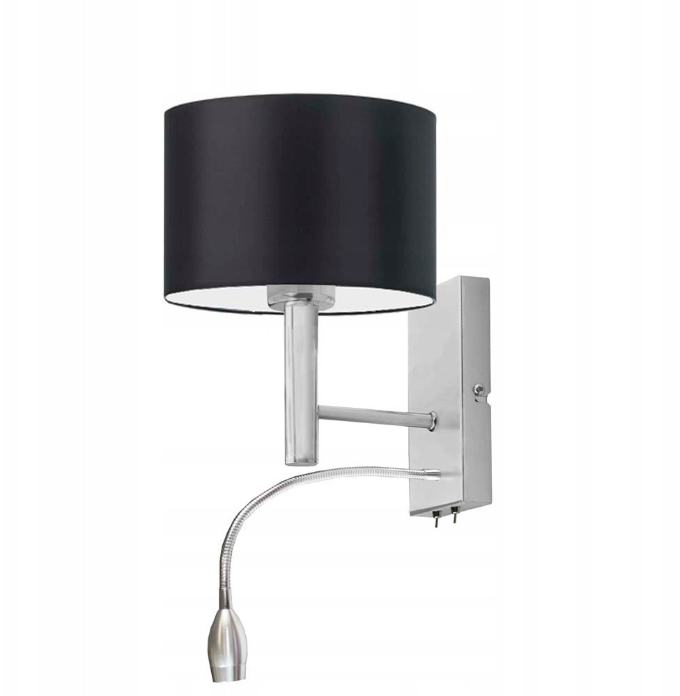 Kinkiet do czytania FLORYDA z czarnym abażurem E27