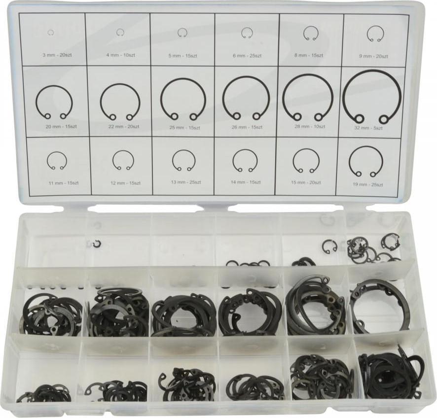 Geko ZESTAW PIERŚCIENI WEWNĘTRZNYCH SEEGER'A 300SZT(20) G02803 GEKO