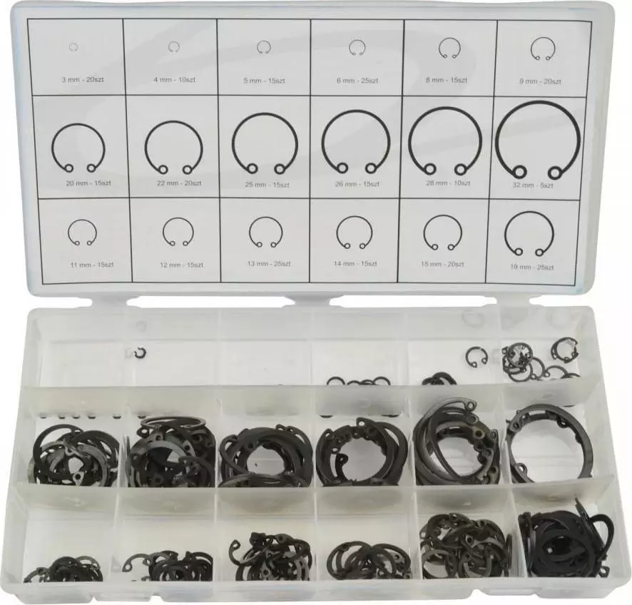 Geko ZESTAW PIERŚCIENI WEWNĘTRZNYCH SEEGER'A 300SZT(20) G02803 GEKO