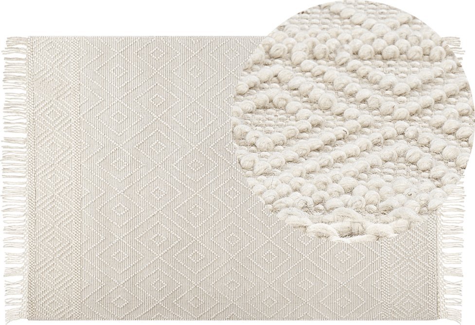 Beliani Dywan wełniany 160 x 230 cm beżowy DARENDE