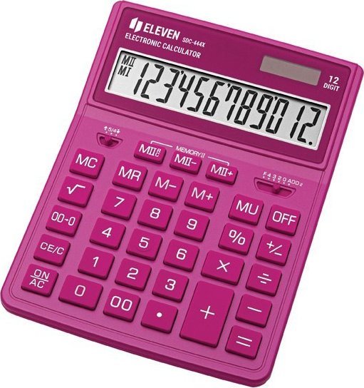Kalkulator Eleven Eleven Kalkulator SDC-444XRPKE różowy 12-cyfrowy wyświetlacz