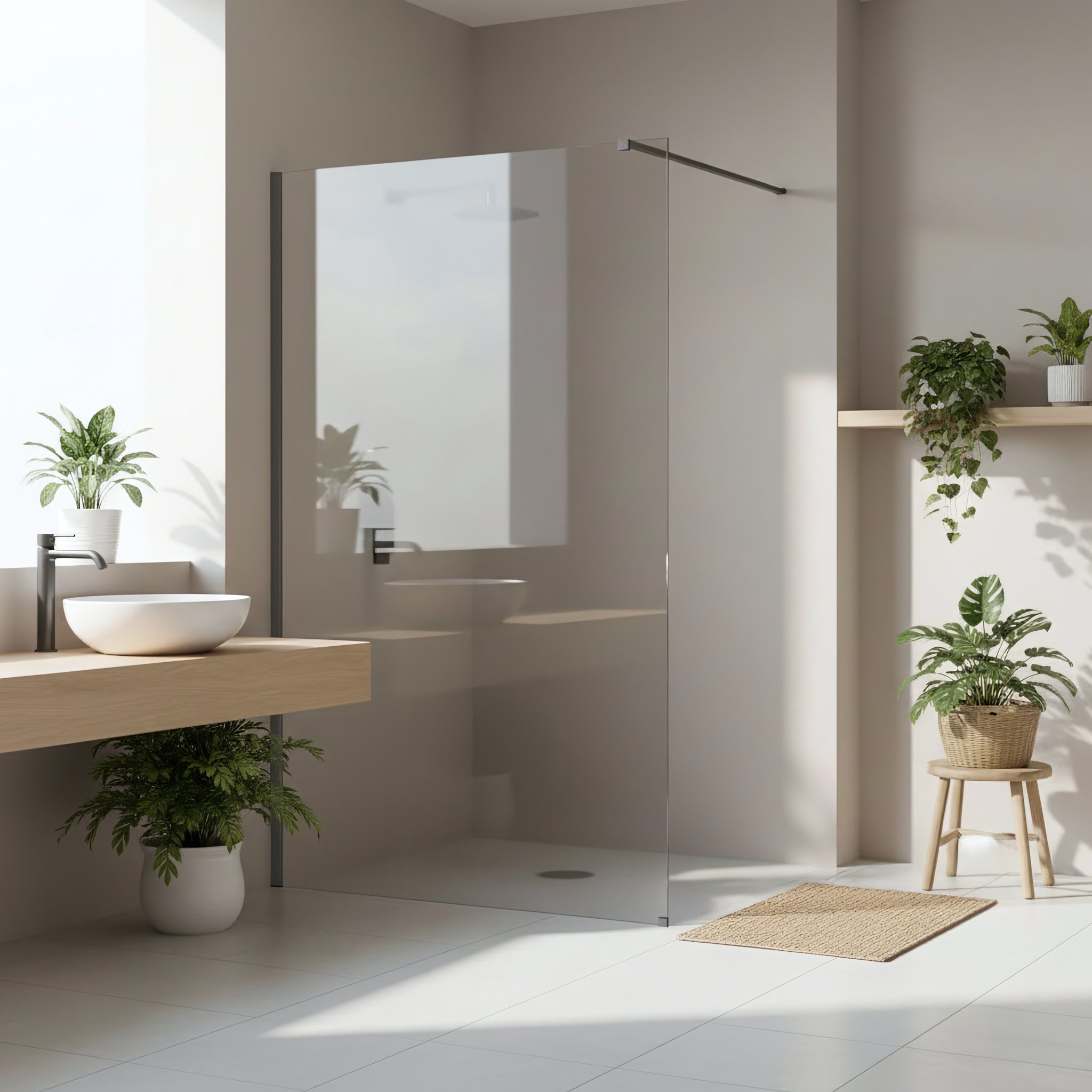 Rea Kabina prysznicowa Walk-In Flexi Transparent / Tytan 120