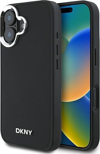 DKNY DKNY DKHMP16SPSCMCLK iPhone 16 6.1" czarny/black hardcase Plain Silver Logo MagSafe