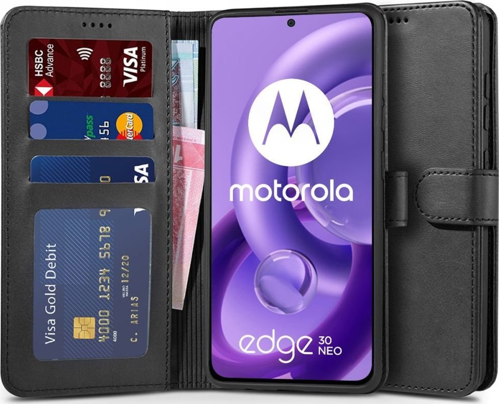 Braders Etui Wallet Portfel z Klapką do Motorola Edge 30 Neo