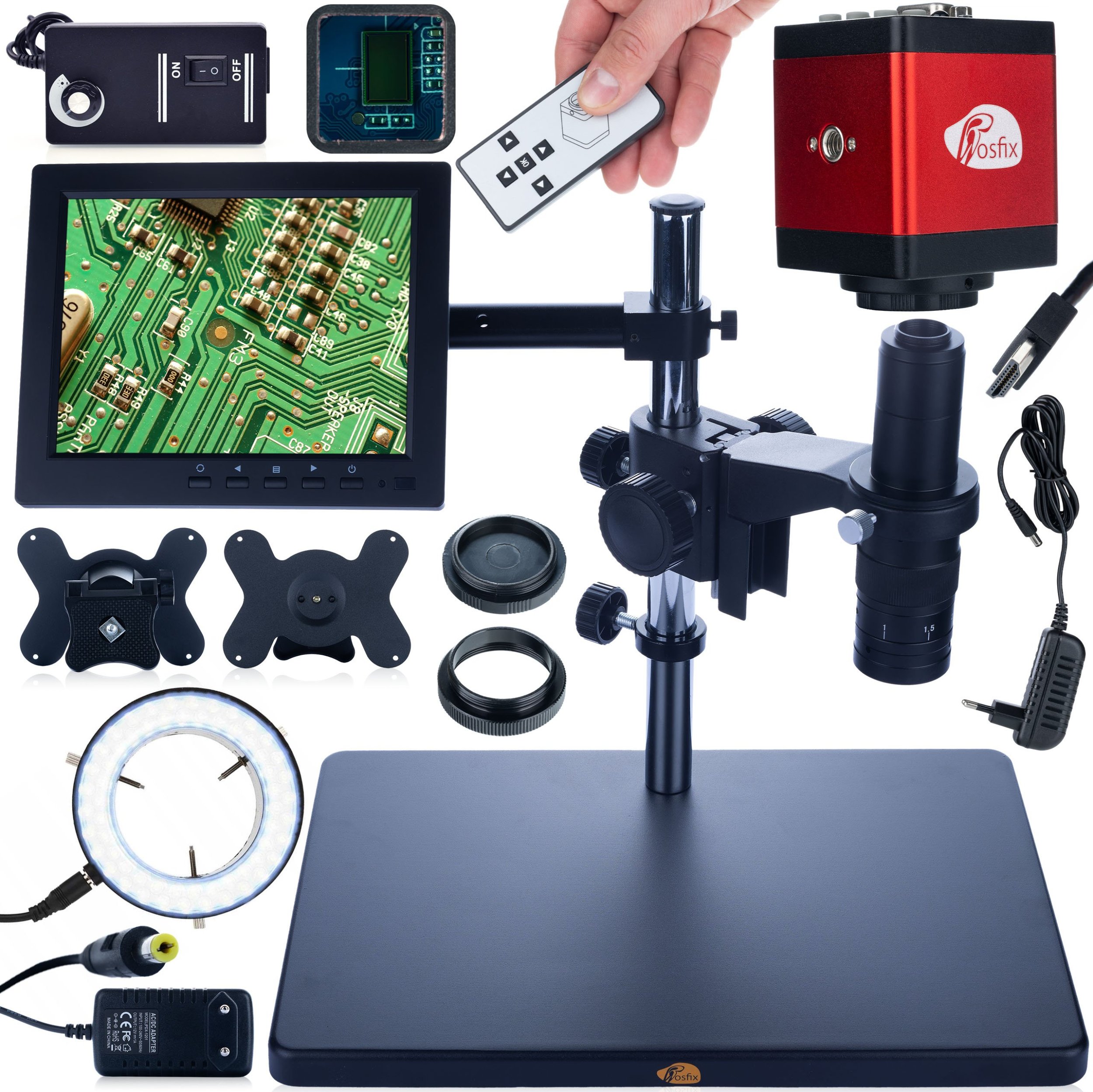 Mikroskop Rosfix MIKROSKOP CYFROWY DO LUTOWANIA JUBILERSTWA KAMERA WYŚWIETLACZ OŚWIETLACZ