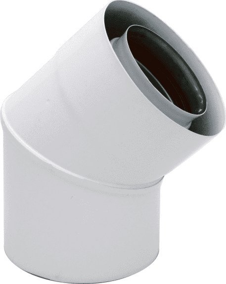 SpiroFlex 60/100 TURBO(NV) KOLANO DWUŚCIENNA BIAŁE 45ST //RSK.SX-TDNV60/100K45B