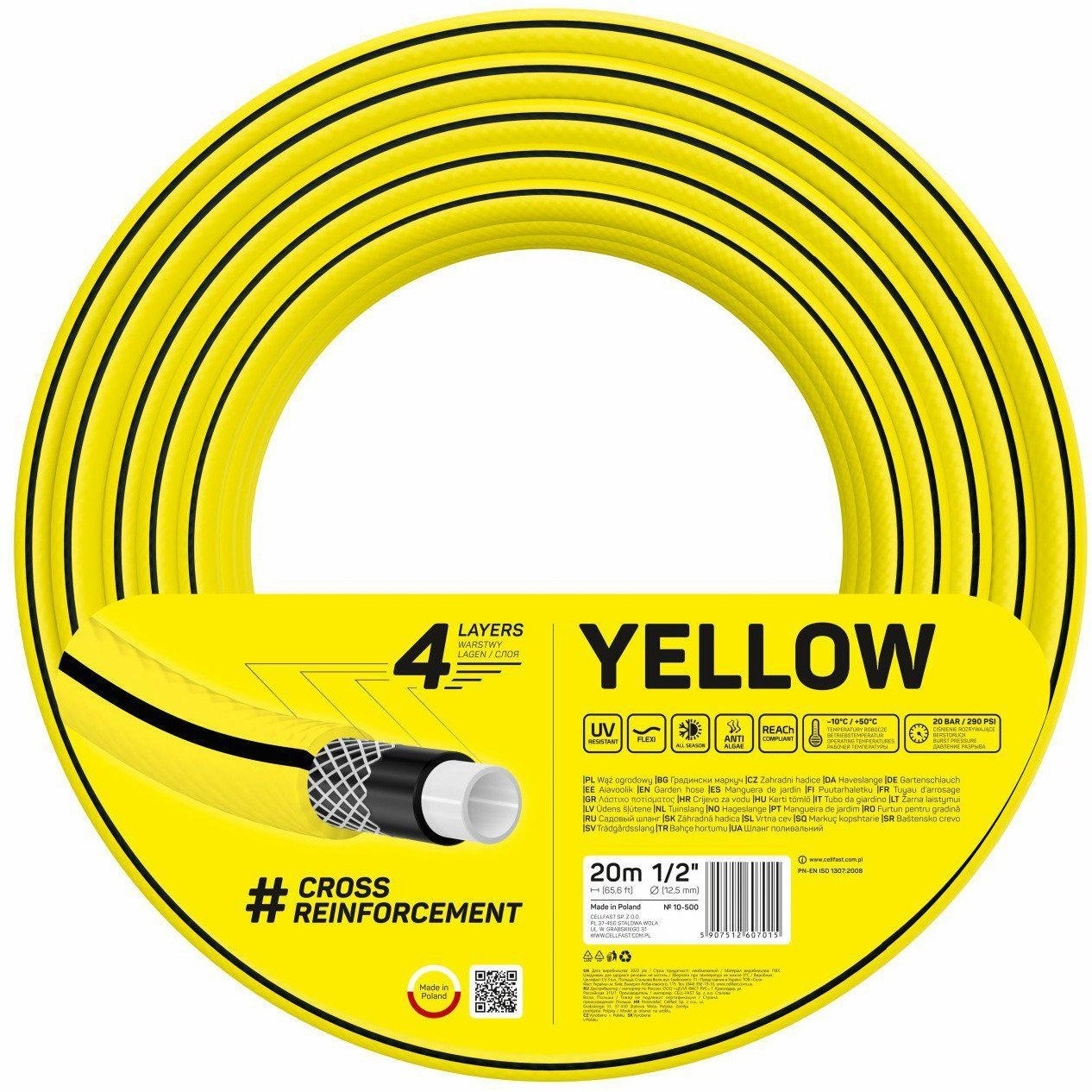 WÄÅ» OGRODOWY 4 YELLOW 1'' 20M