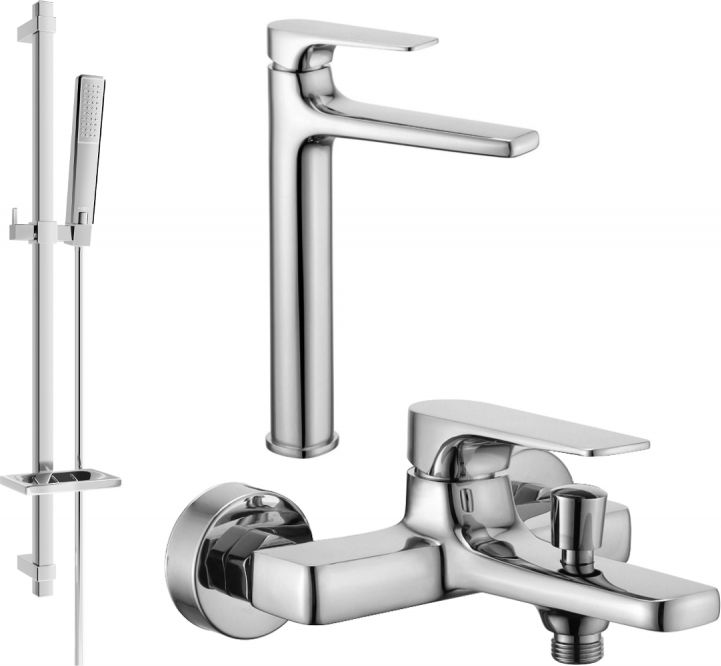 Mexen Mexen Lynx DQ72 zestaw wannowy, chrom - 745913DQ72-00