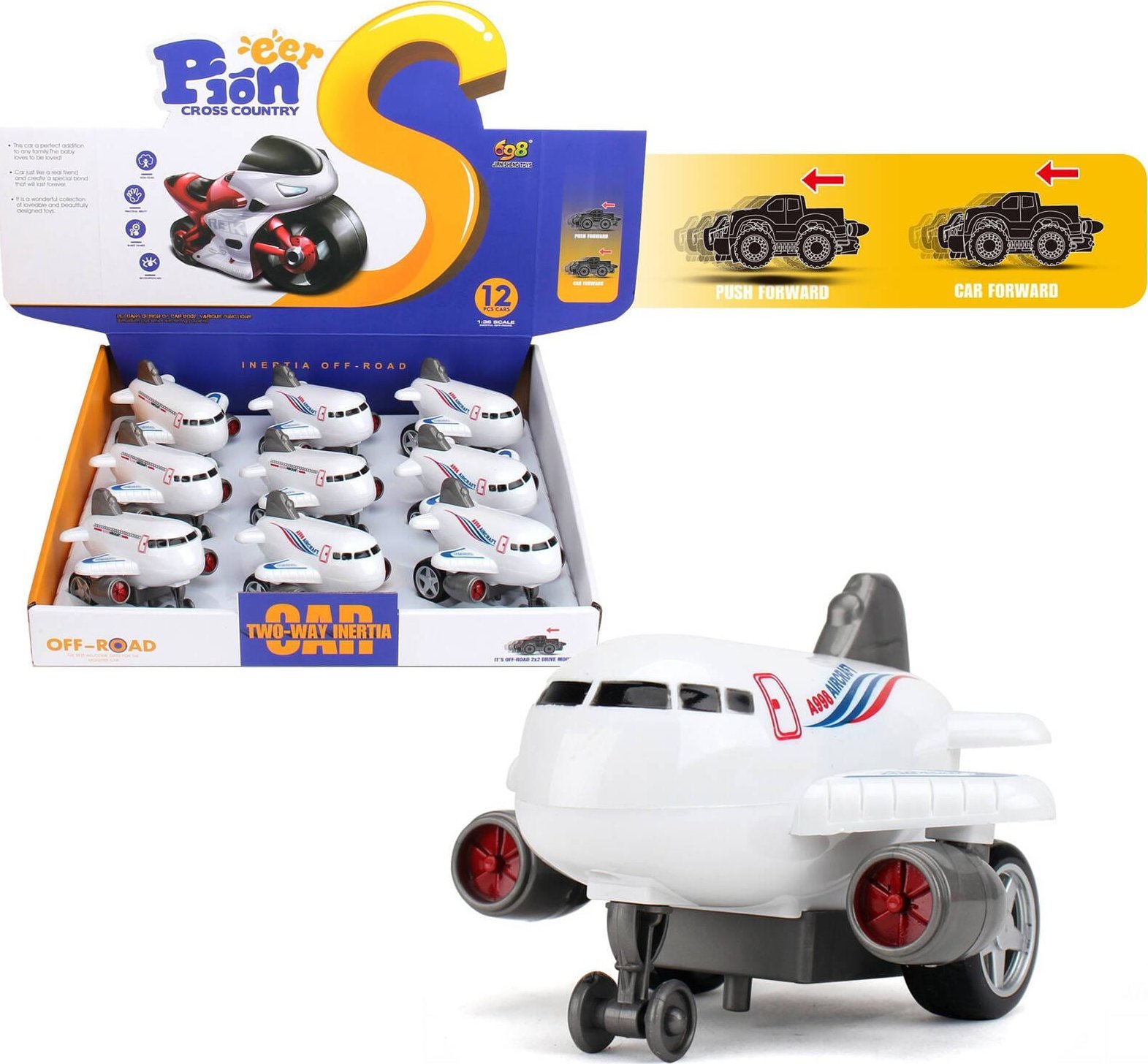 Trifox SAMOLOT PASAŻERSKI PULL BACK 1szt