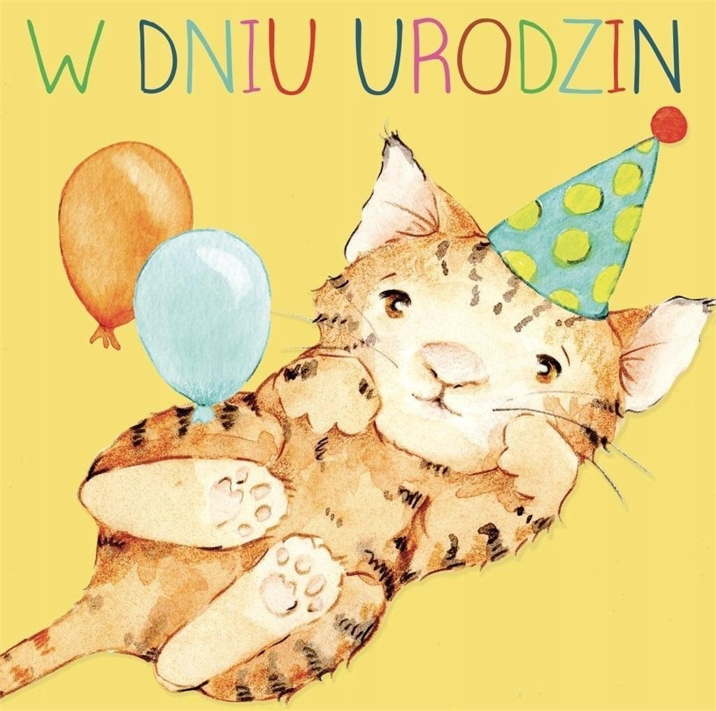 Clear Creation Karnet kwadrat CL4215_PO Urodziny Kotek