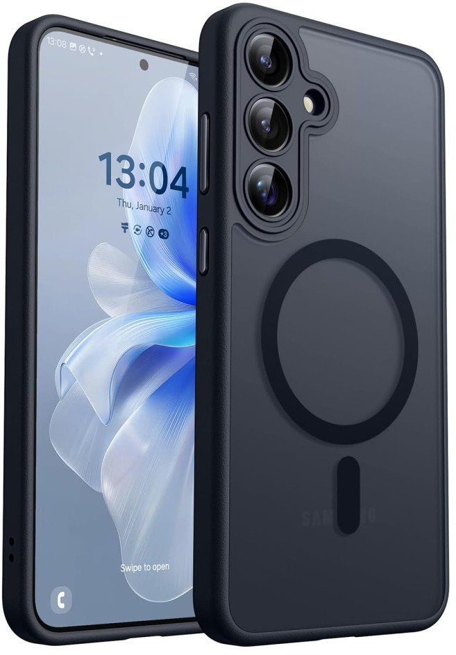 Etui Supero Magmat II do Samsung Galaxy S25 Plus Magsafe, półprzezroczysto-czarne