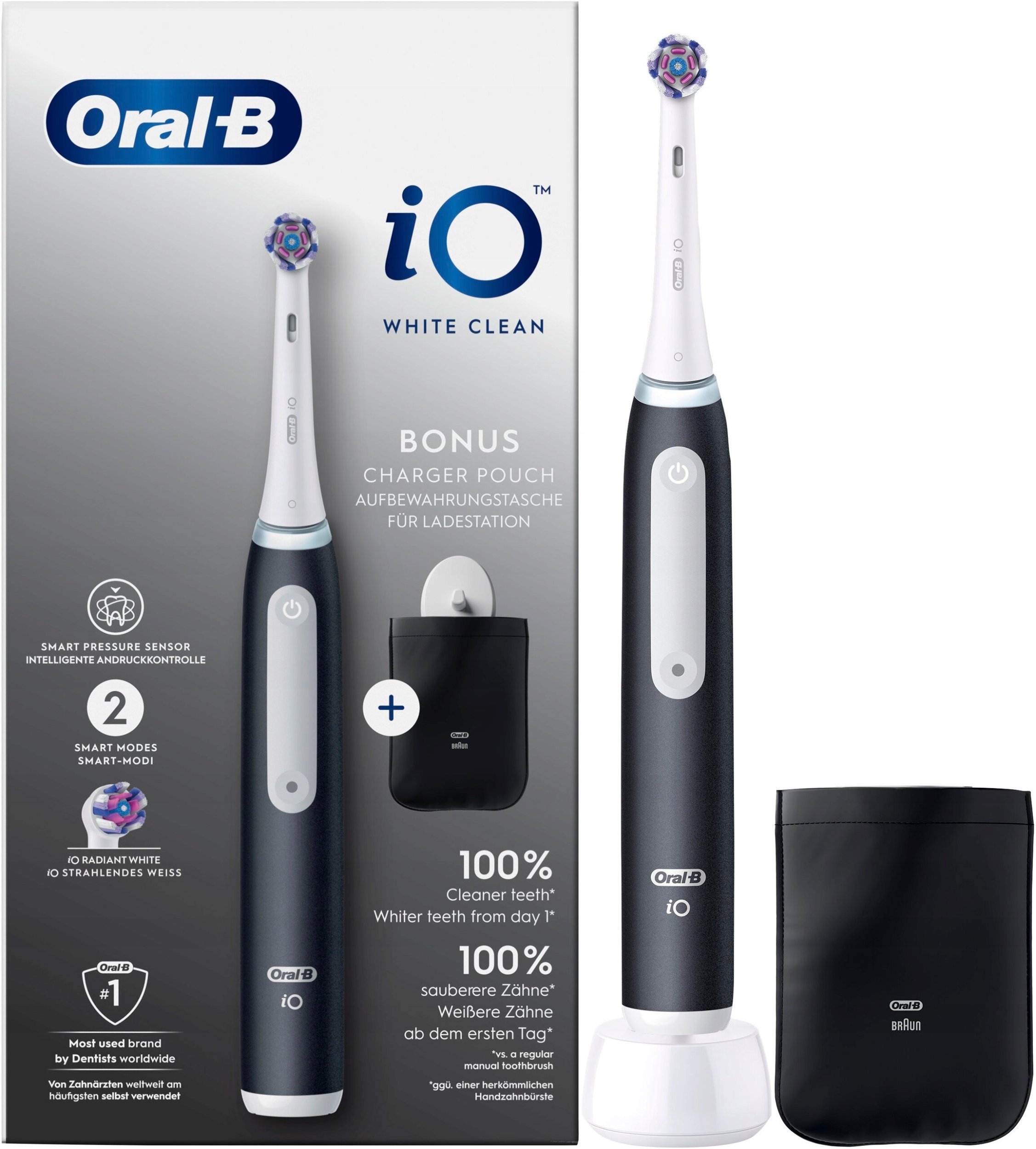Szczoteczka magnetyczna ORAL-B iO3 White Clean Czarny Czarny (8700216117753)