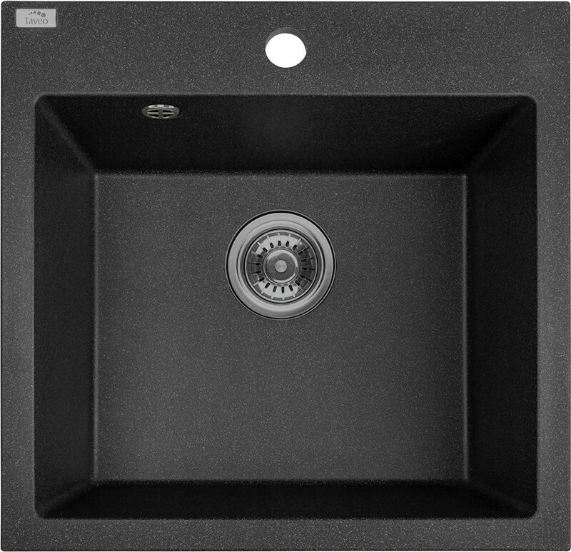 Zlewozmywak SBA_710T ALENA ZLEWOZMYWAK GRANITOWY CZARNY! 1-KOMOROWY 49X49 //ZL.LA.ALENA-49X49