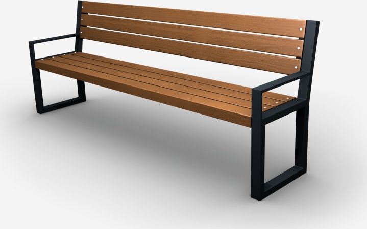 Baster Ławka stalowa ogrodowa, parkowa na taras id.02004A