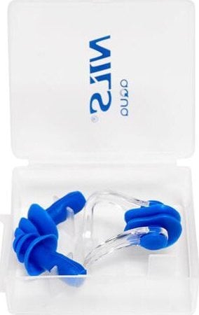 Nils Extreme NQAW30 NIEBIESKI ZESTAW PŁYWACKI SILIKONOWE ZATYCZKI DO USZU I NA NOS NILS AQUA