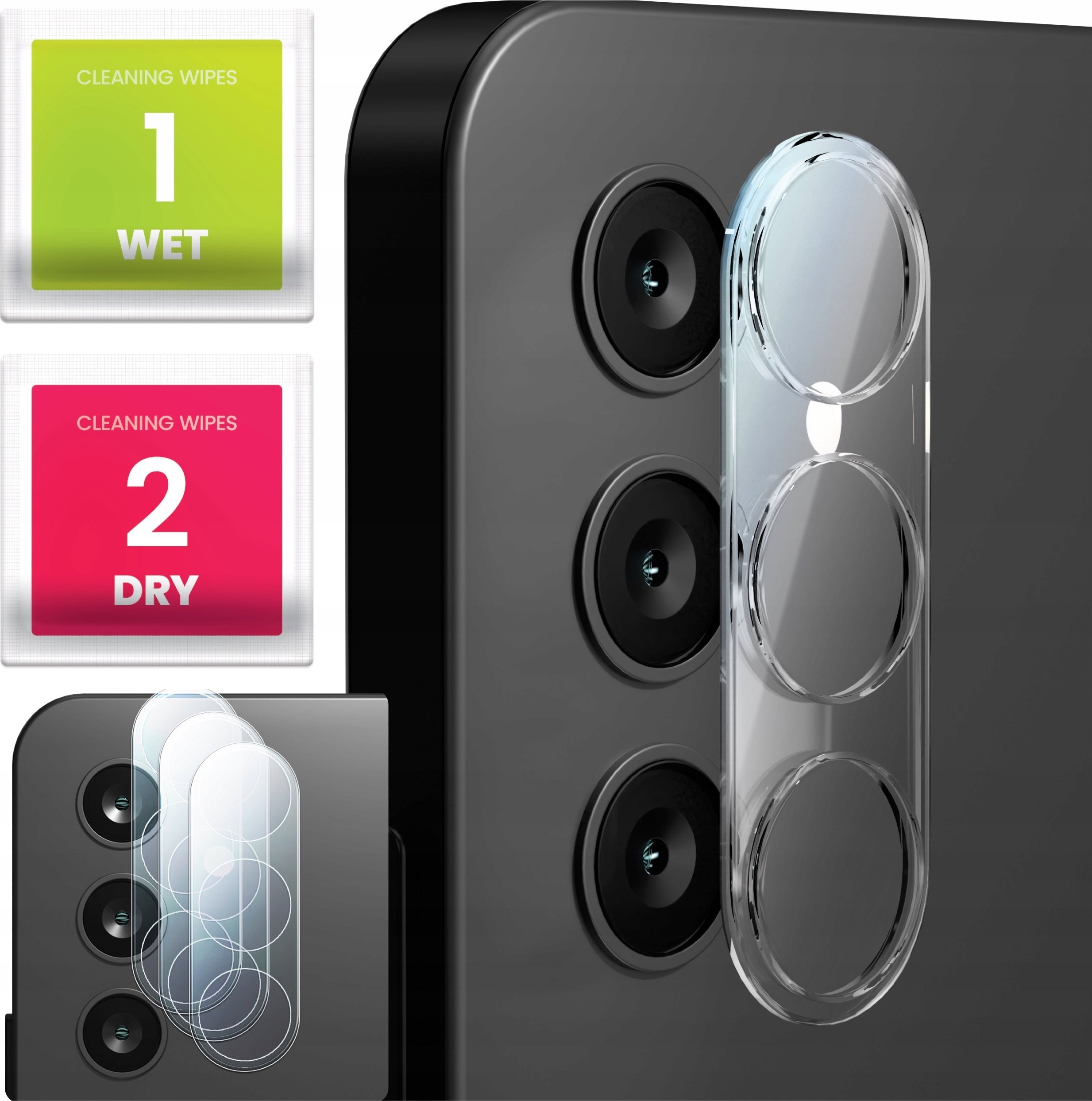 3-PAK Szkło Na Aparat Do Samsung Galaxy S24 (Hartowane, Ochronne, 9H)