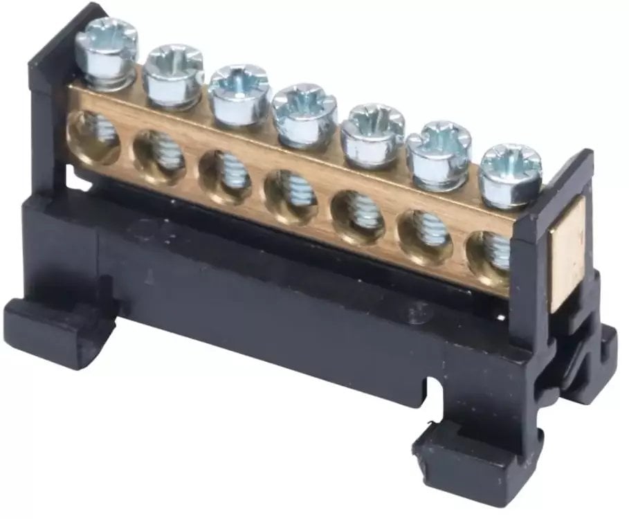 Listwa zaciskowa na szynę L7 fazowa 7-torowa 16mm 400V AC 63A czarna 81700007