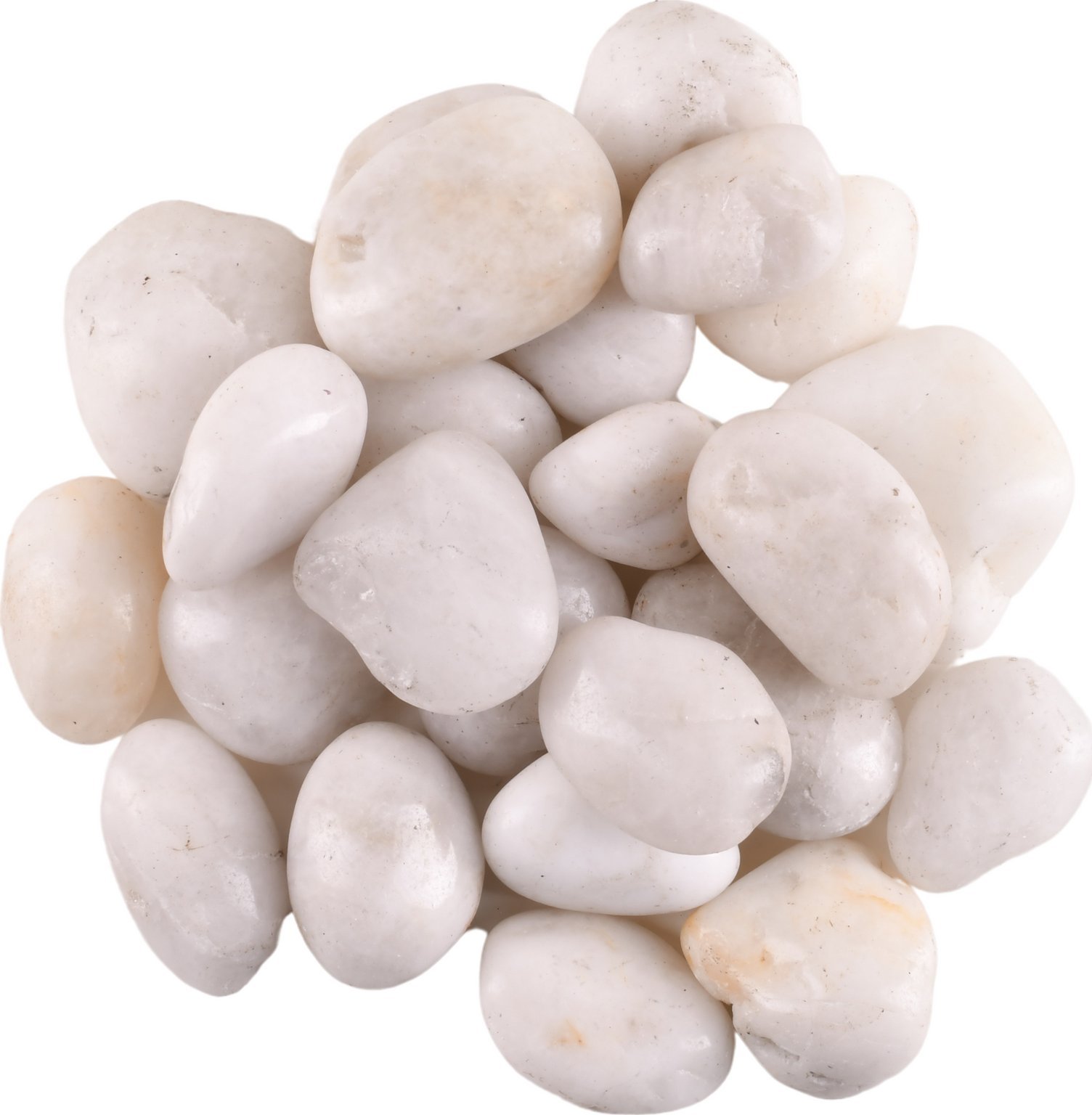 Kamienie dekoracyjne rzeczne wysoko polerowane biały 2-4cm 900gr