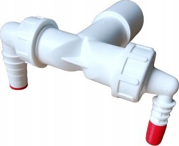 ALCADRAIN Podwójne kolano DN40/32 / 8–23 z zaworem zwrotnym- P156Z