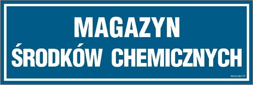Mój dom Magazyn Środków Chemicznych Tabliczka 300 X 100 Płyta Pcv Sztywna Przylepce Libres Polska Sp Pa372_300X100_Pn 5904937454170