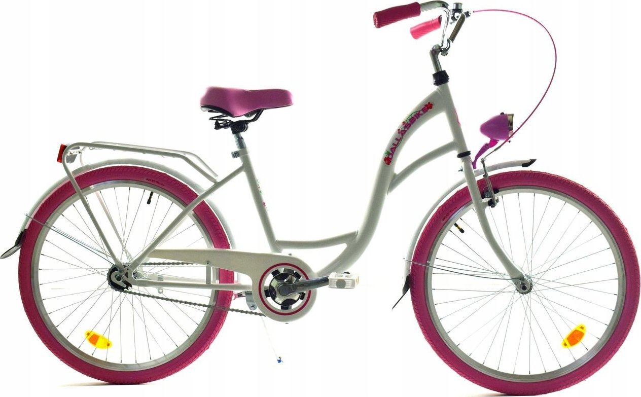 Dallas Bike Rower Dallas City 26" 1spd - biały z różem