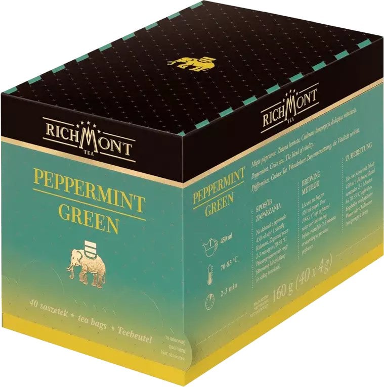 Richmont Herbata zielona Richmont Peppermint Green 40 saszetek
