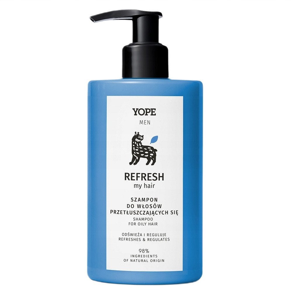 Yope Men Refresh My Hair Szampon Przetłuszczanie, 300 ml