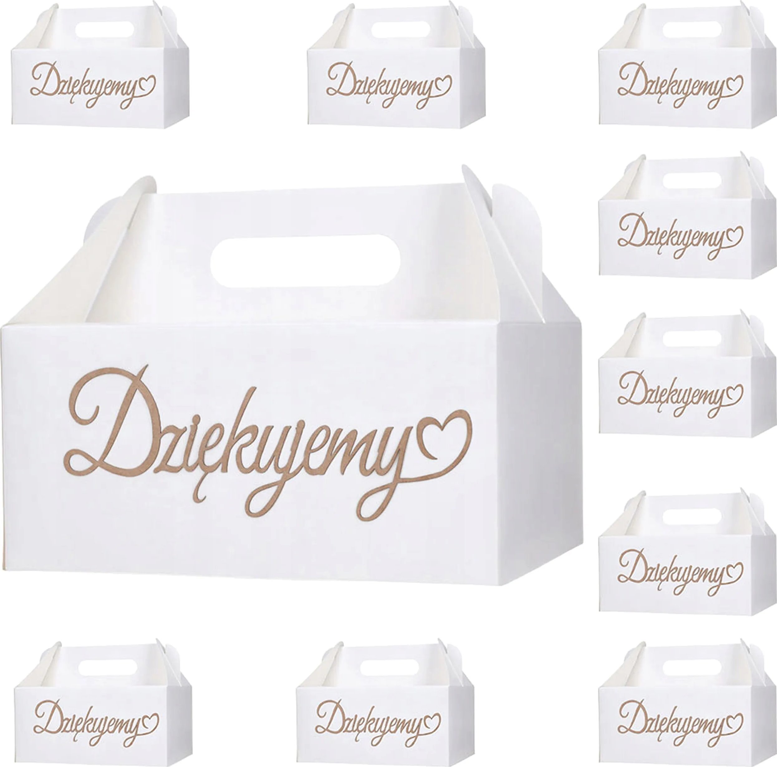 Pudełko na ciasto PUDEŁKA ŚLUBNE dla gości WESELE KOMUNIA podziękowanie
