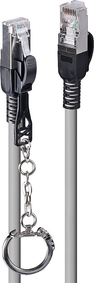 Lindy LINDY Patchkabel Cat.6A S/FTP grau 10m verriegelbar