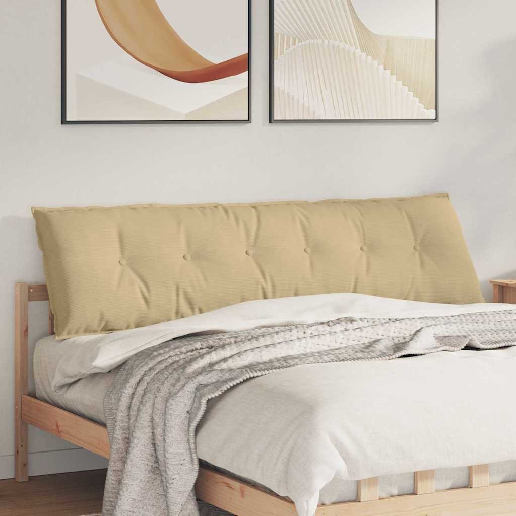 vidaXL Poduszka na plecy Szara zielona tkanina sztruksowa 180 x 50 cm