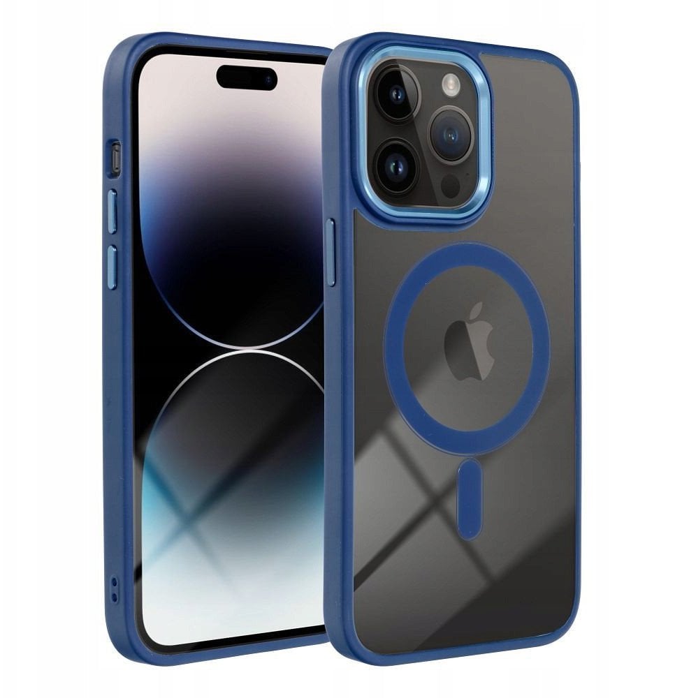 Futerał COLOR EDGE MAG COVER kompatybilny z MagSafe do IPHONE 16 niebieski