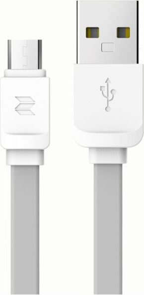 Kabel USB Rock Space USB-A - microUSB 1 m Szary (6950290685316)