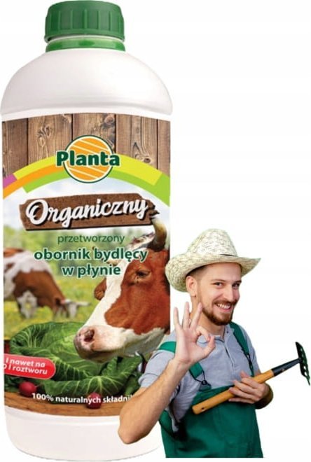 Obornik bydlęcy w płynie 1L Naturalny nawóz do roślin ogrodowych i domowych