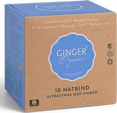 Ginger Organic GINGER Podpaski na noc 10szt