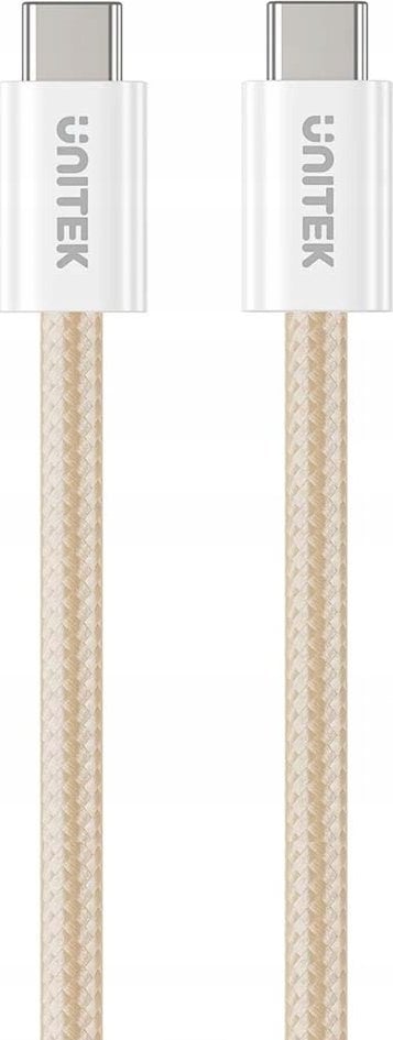 Kabel USB Unitek USB-C - USB-C 1 m Beżowy (C14141ACL01-1M)