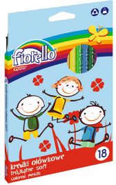 Grand Kredki oĹ‚Ăłwkowe 18 kolorĂłw trĂłjkÄ…tne supermiÄ™kkie