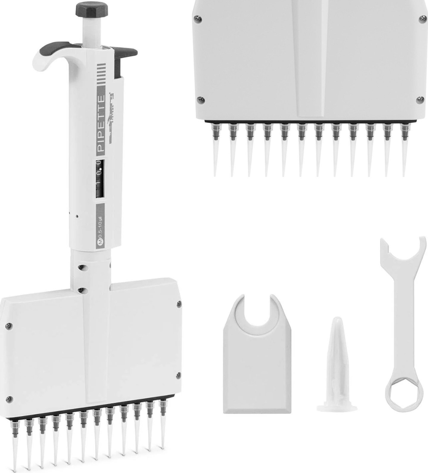 Steinberg Pipeta laboratoryjna 12 kanałowa ręczna 0.005-0.01 ml Pipeta laboratoryjna 12 kanałowa ręczna 0.005-0.01 ml