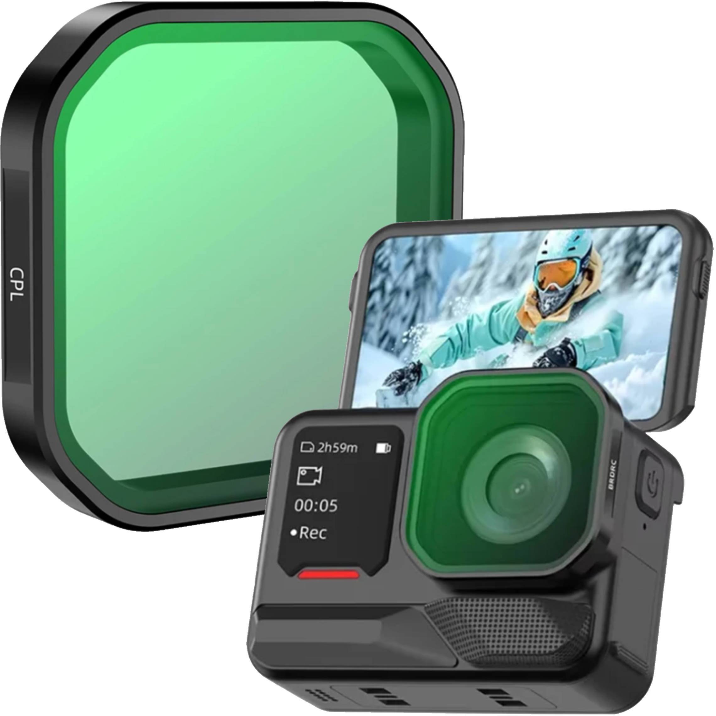 FILTR POLARYZACYJNY CPL OCHRONNY DO KAMERY SPORTOWEJ INSTA360 ACE PRO 2 + ETUI