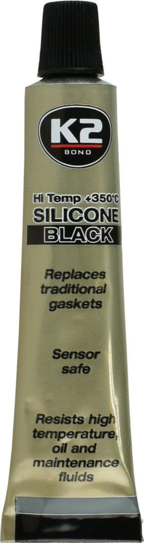 K2 K2 Czarny silikon wysokotemperaturowy do 350°C tubka 21g uniwersalny